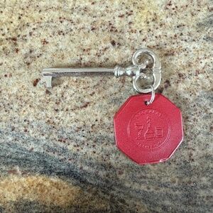 Baccarat Leather Keychain + vintage key